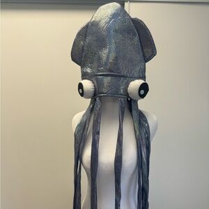 Holographic Squid Hat with Tentacles